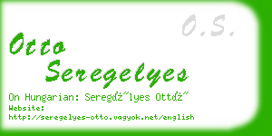 otto seregelyes business card